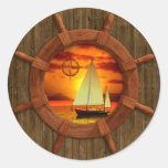 Sailboat Sunset Sticker