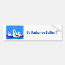 Sailboat Trio Bumper Stickers