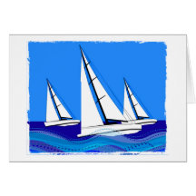 Sailboat Trio Greeting Cards