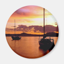 Sailboats on Waldo Lake, Willamette National Fores Fridge Magnets