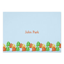 Sailboats Personalized Thank You Notes Personalized Announcements