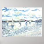 sailboats poster