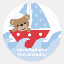 Sailing Bear Stickers