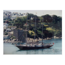 Sailing Ship coming into Harbour Post Card