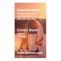 Sailing Spinnaker Sailboat Business Cards