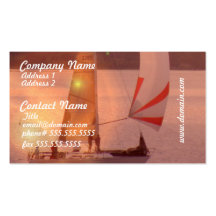 Sailing Spinnaker Sailboat Business Cards