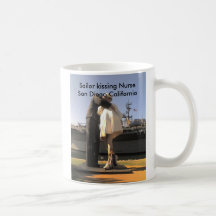 Sailor Kissing Nurse in San Diego Coffee Mugs