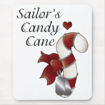 Sailors Candy Cane Mouse Pad