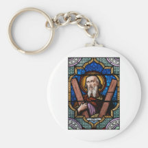 Saint Andrew (Apostle Andrew) Stained Glass Art Keychain