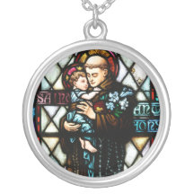 Saint Anthony of Padua Holding a Child Necklaces