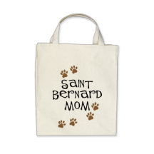 Saint Bernard Mum Tote Bags