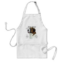 Saint Bernard (rough) History Design Aprons