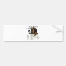 Saint Bernard (rough) History Design Bumper Stickers