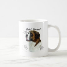Saint Bernard (rough) History Design Coffee Mugs