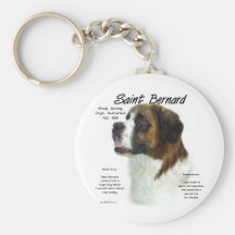 Saint Bernard (rough) History Design Key Chain