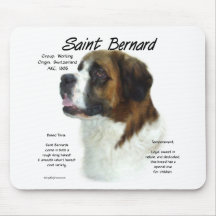 Saint Bernard (rough) History Design Mouse Pad