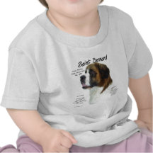Saint Bernard (rough) History Design Tee Shirts