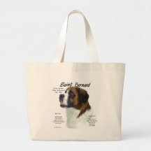Saint Bernard (rough) History Design Tote Bag