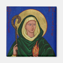 Saint Brigid with Holy Fire Refrigerator Magnet