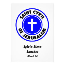 Saint Cyril of Jerusalem Invitations