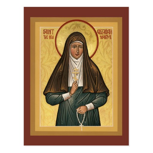 Saint Elizabeth the New Martryr Prayer Card Postcards