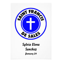 Saint Francis De Sales Card