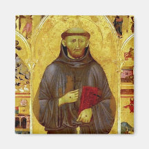 Saint Francis of Assissi Mediaeval Iconography Refrigerator Magnets