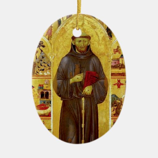Saint Francis of Assissi Mediaeval Iconography Christmas Tree Ornament