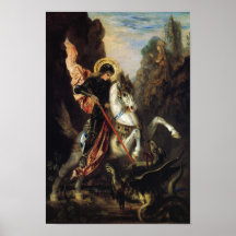 Saint George and the Dragon, Gustave Moreau Posters