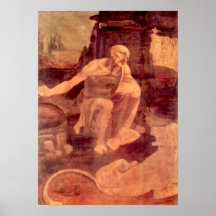 Saint Hieronymus by Leonardo da Vinci Poster