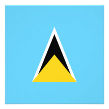 Saint Lucia Flag Invitation