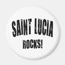 Saint Lucia Rocks! Fridge Magnets