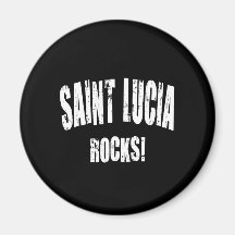 Saint Lucia Rocks! Refrigerator Magnet