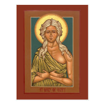 Saint Mary of Egypt Prayer Card Postcards