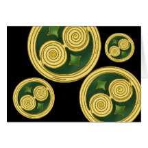Saint Patrick's Day Irish spiral discs card