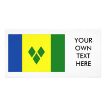 Saint Vincent Flag Personalized Photo Card