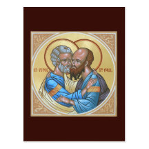 Saints Peter and Paul Prayer Card Postcards