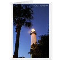 saintsimonslighthouse greeting card