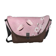 Sakura and Butterflies Rickshaw Messenger Bag