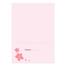 Sakura Blossoms Silhouette Folded Place Cards Business Card
