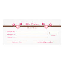 Sakura Gift Certificate Template Rack Card Design