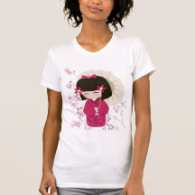 Sakura Kokeshi Doll Tees