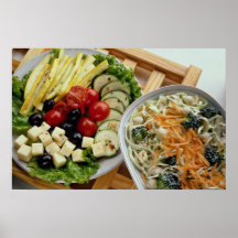Salads dining alfresco posters