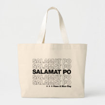 Salamat Po “Thank You” Grocery Bag Design - Black