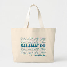Salamat Po “Thank You” Grocery Bag Design - Blue