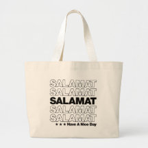Salamat “Thank You” Grocery Bag Design - Black