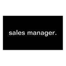 Sales Manager Business Card