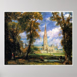 Salisbury Cathedral from the Bishops' Grounds Poster