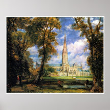 Salisbury Cathedral from the Bishops' Grounds Poster