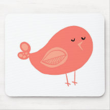 Salmon Bird Mouse Pad
